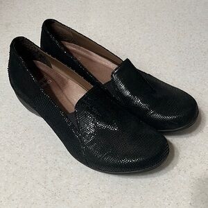 Dansko Shimmering Black Loafers